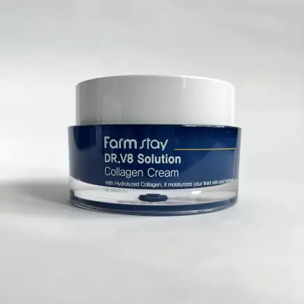 Фото Інтенсивно зволожуючий крем для обличчя з колагеном Farm Stay DR-V8 Solution  Collagen Cream 50 ml