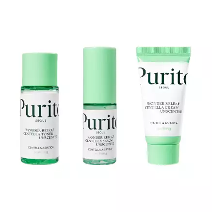 Фото Набір засобів з центеллою без ефірних масел Purito Seoul Wonder Releaf Centella Mini Kit Unscented