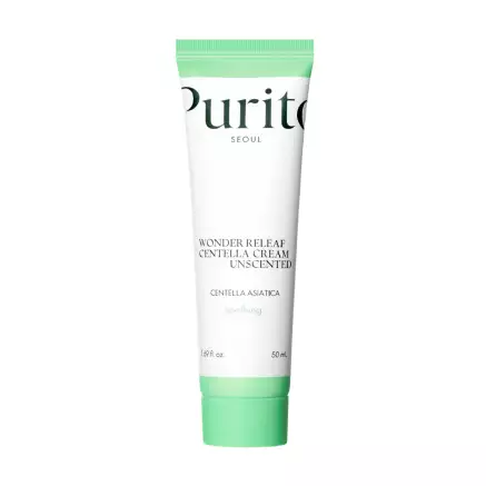 Фото Крем для чутливої шкіри з центеллою без ефірних олій Purito Seoul Wonder Releaf Centella Cream Unscented 50 ml