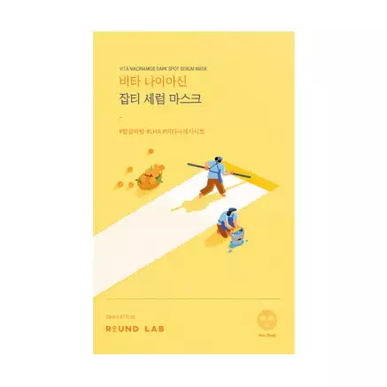 Фото Освітлювальна тканинна маска з вітаміном C та ніацинамідом ROUND LAB Vita Niacinamide Dark Spot Serum Mask 20 g