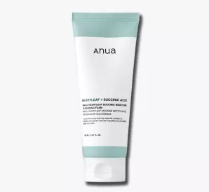 Фото Успокаивающая пенка для умывания Anua Heartleaf Succinic Moisture Cleansing Foam 150 ml